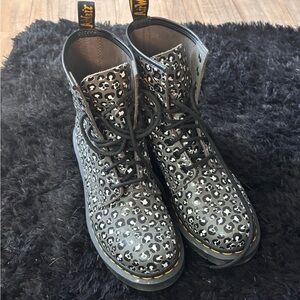 Dr. Martens Black and White Lace Up Boots